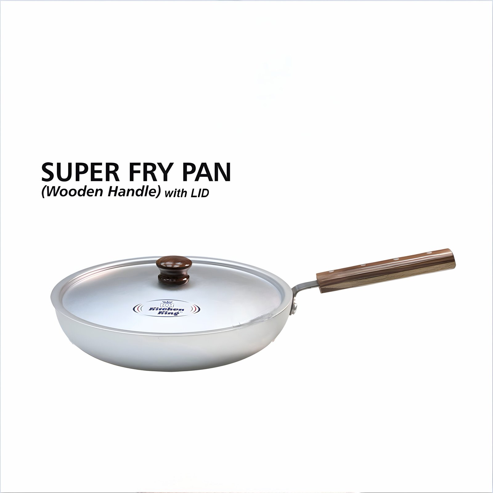 Super fry pan Super Fry Pan (20cm) with a wooden handle and lid - Image 1