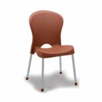 B Boss BP-310 Denny Max Armless Chair with Silver Legs
