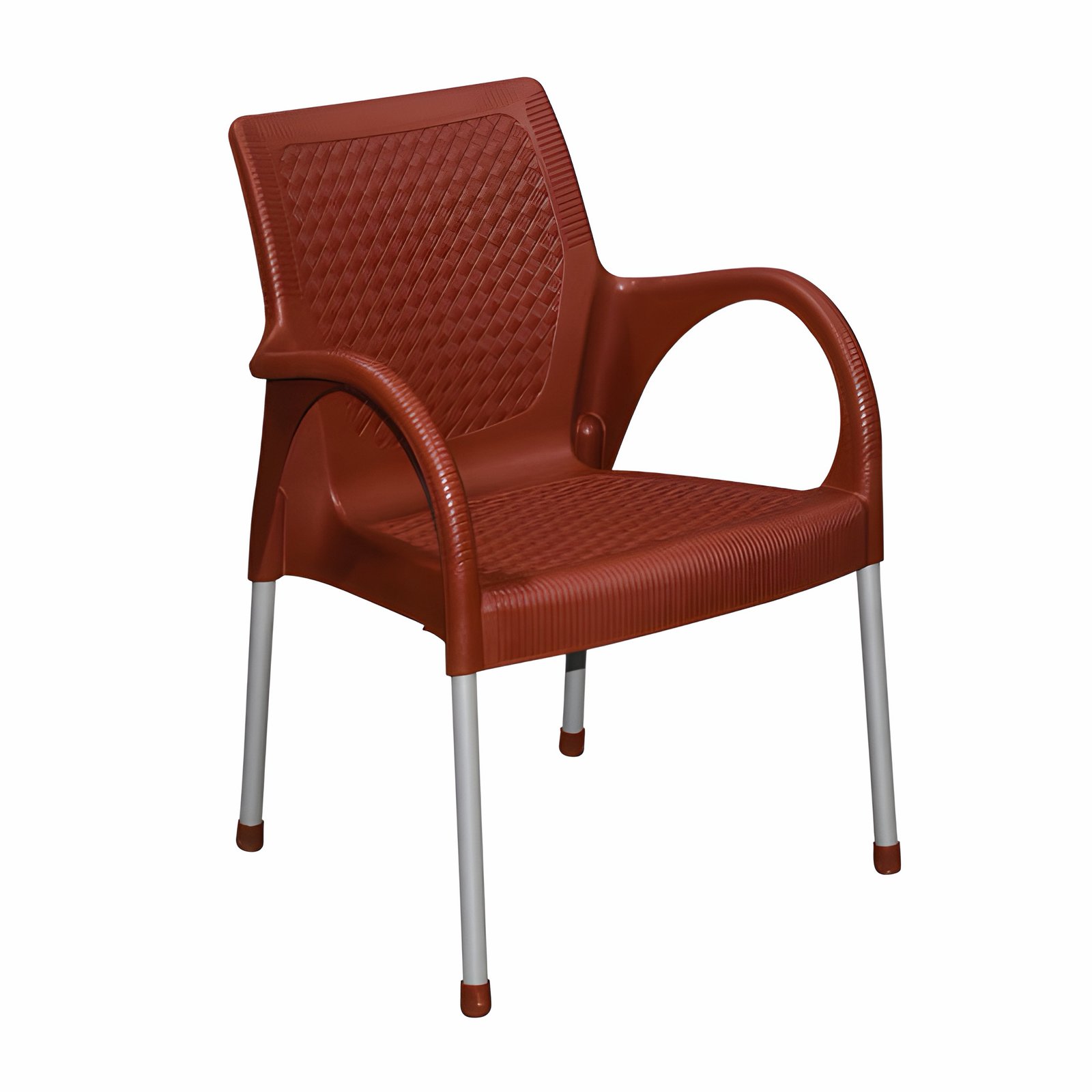 Boss BP-682 Steel Plastic Rattan Chair With Arms Boss BP-682 Steel Plastic Rattan Chair With Arms - Image 1